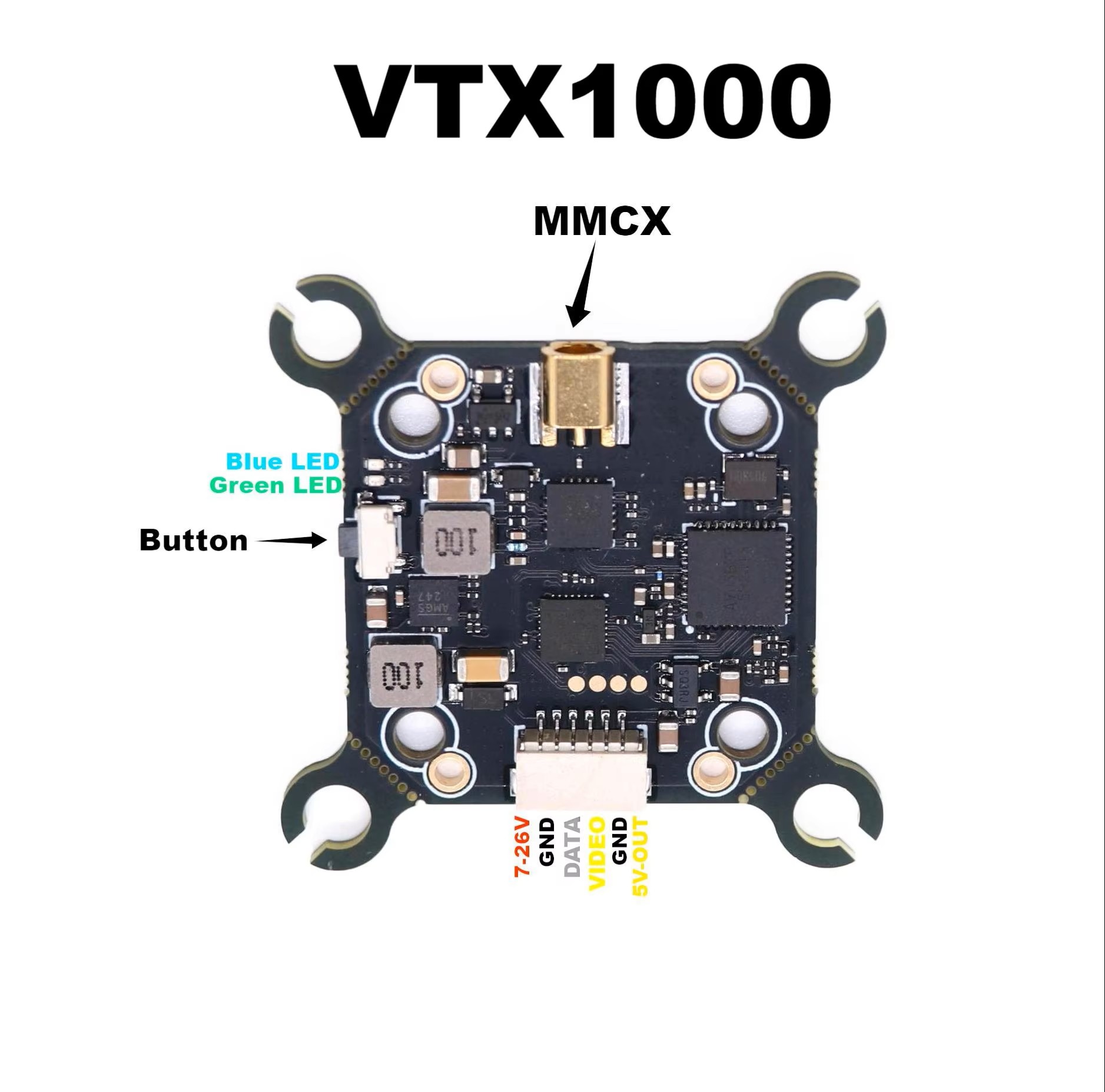 Geprc Rad Vtx 5.8G 2.5W - B-CUBE 5,8G VTX 800 1000 1600
