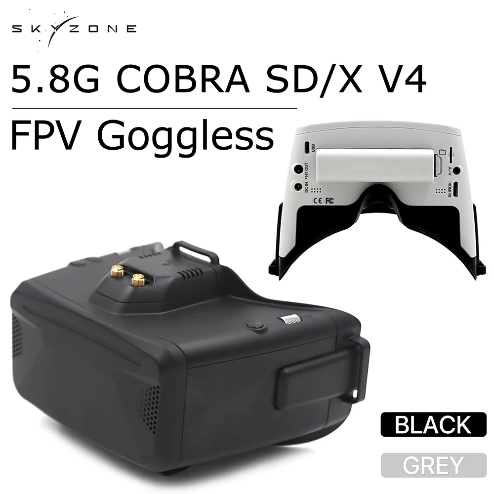 Skyzone Sky04O Pro Fpv Goggles - Skyzone 5,8G Cobra SD/X V4 FPV