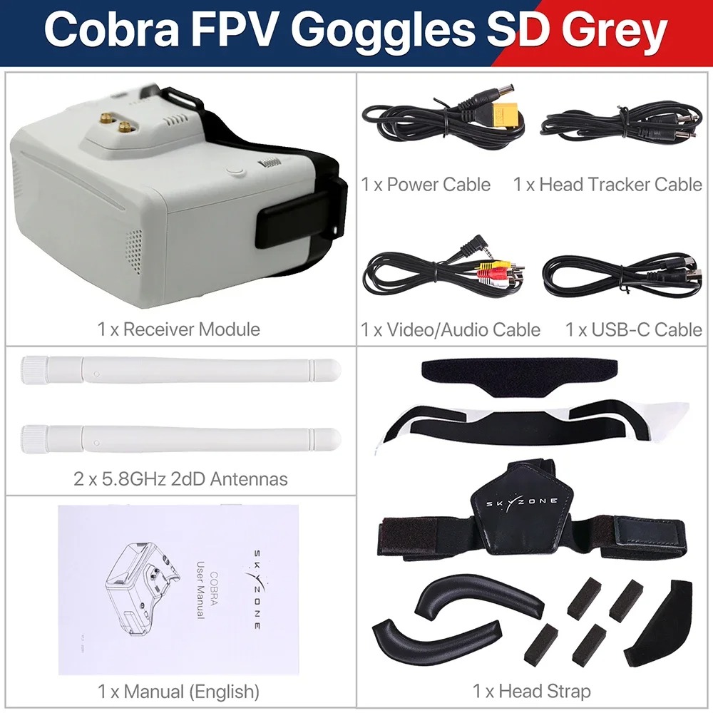 Skyzone Sky04O Pro Fpv Goggles - SKYZONE Cobra S X SD FPV